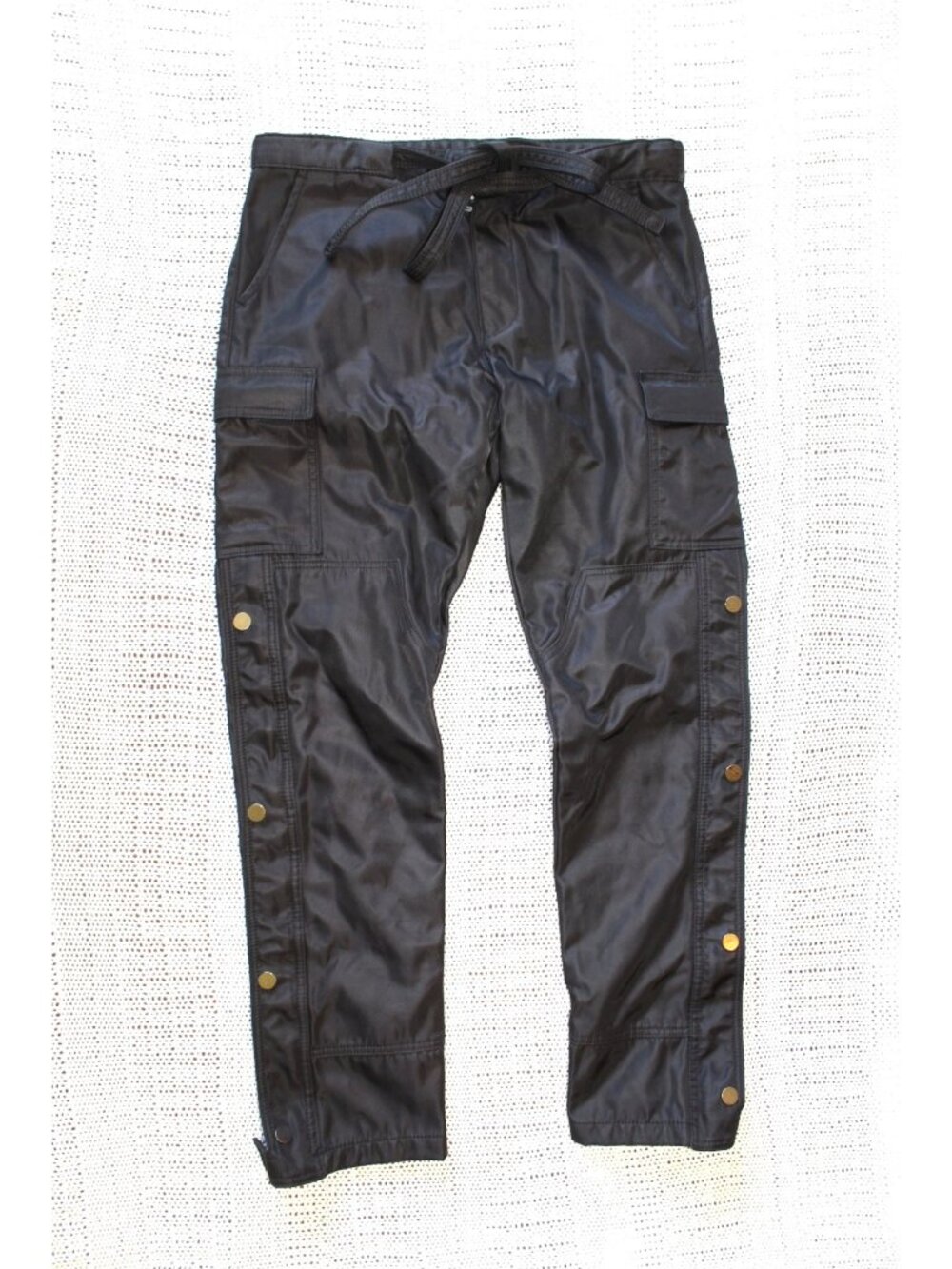 MNML Snap Zipper II Men's Cargo Pants Black nylon size W31/L31 Streetwear